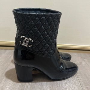 Chanel Black Ankle Boots